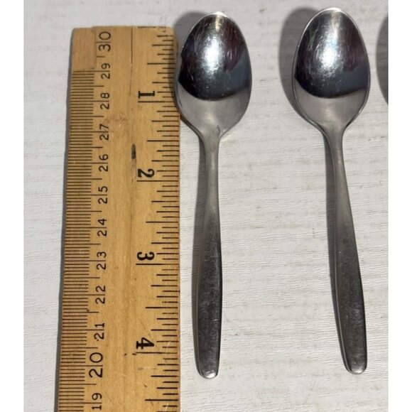 5 WMF Cromargan Demitasse Spoons Stainless Steel 4.25" Minimalist Flatware - Picture 5 of 7